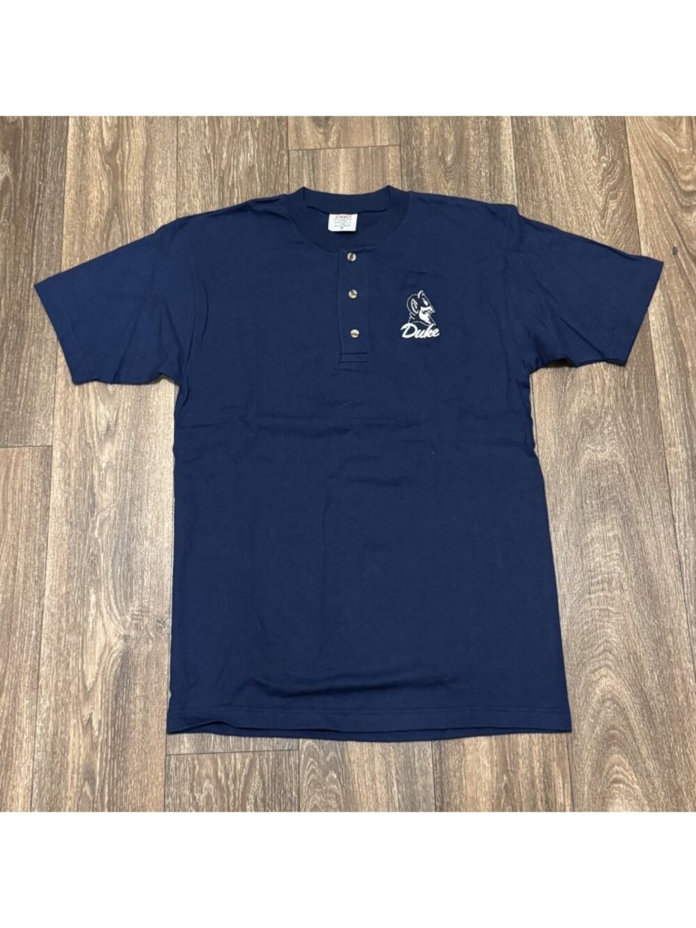 Vintage ONO Duke Blue Devils Henley Shirt Men's Medium Blue 90s Sportswear USA